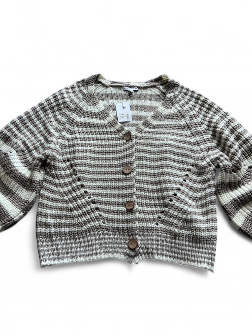 NWT Miou Muse striped knit cardigan